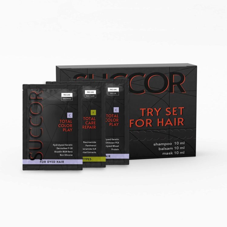 Набір пробників для догляду за фарбованим волоссям Total Color Play Mini Set