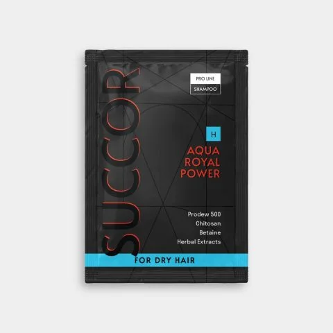 Зволожуючий шампунь для сухого волосся Aqua Royal Power Shampoo, 10 мл