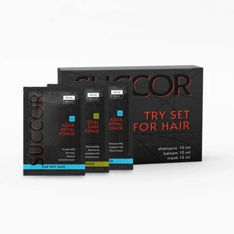 Набір пробників для зволоження сухого волосся Aqua Royal Power Mini Set